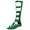 Green, variant on Womens Flat Knee High Gladiator Sandals Open Toe Buckle Adjustable Strappy Zip Up Roman Sandals