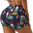thumbnail image 2 of Fotbe Gnome With Mushroom Seamless Shorts, Womens Workout Shorts High Waist Stretch Booty Short for Gym/Yoga/Running/Biking-Large, 2 of 9