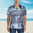 thumbnail image 5 of Trolly Owl Men'S 3d Print Casual Button Down Shirts, Novelty Hawaiian Short Sleeves L, 5 of 8