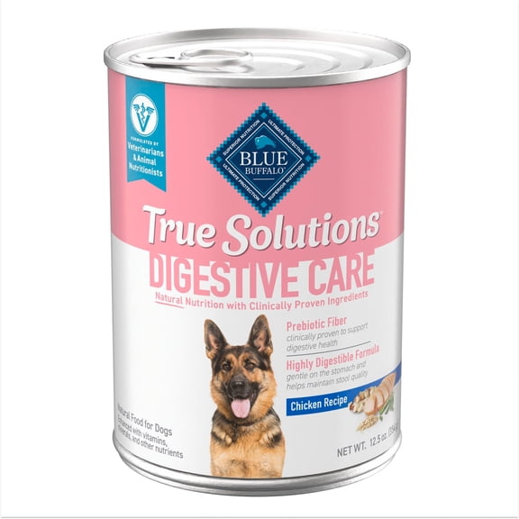 Blue Buffalo True Solutions Digestive Care Blissful Belly Wet Dog Food, 12.5 oz., Count of 12