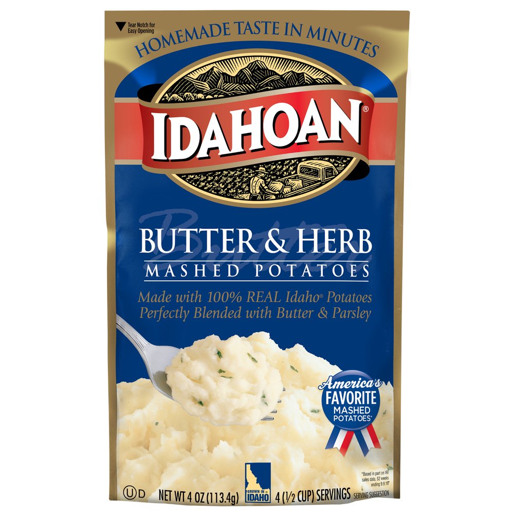 Idahoan Butter & Herb Mashed Potatoes, 4 oz Pouch