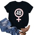 thumbnail image 1 of Fiudx Ofertas Del Día Blusa de Manga Corta con Estampado de Moda para Mujer, Divertida Camiseta con Cuello Redondo, 1 of 3