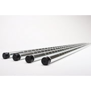 HSS 54" Long Wire Shelf Pole, 7/8" Pole Diameter Chrome, 4-Pack, Hardware