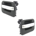 thumbnail image 2 of Rear Pair Exterior Door Handle Compatible with 2004-2022 Ford F-150 Chrome Lever With Black Bezel Without Key Hole 9L3Z1626604AA 9L3Z1626605AA FDH010036 FDH010035 King Ranch Lariat, 2 of 5
