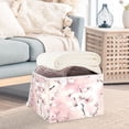 thumbnail image 5 of Pink Beautiful Flowers Large Storage Bins with Linen Collapsible Lid Storage Box 16.7 x 12.6 x 11.8in, 5 of 7