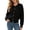 Black, variant on Fnooota Cardigans for Women, Lounge Casual Long Sleeve Crew Neck Knitted Tops Womens Sweaters Black Size S