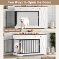 thumbnail image 4 of Homfa Dog Crate with Storage Cabinet and 2 Drawers, Indoor Furniture Style Wooden Large Dog Kennel, White, 4 of 8