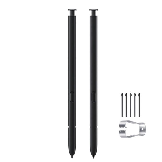 2 Bolígrafos Galaxy S22 Ultra S (Sin Bluetooth) De Repuesto Compatibles Con Galaxy S22 Ultra Stylus Pen + Puntas/Puntas De Repuesto (Negro Fantasma)