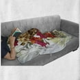 thumbnail image 6 of Day of the Dead Soft Flannel Fleece Throw Blanket, Skull Dead Head with Flowers Daisies Spanish Tradition Celebration, Cozy Plush for Indoor and Outdoor Use, 50" x 60", Multicolor, by Ambesonne, 6 of 6