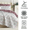 thumbnail image 3 of Southshore Fine Living, Inc. Twin/Twin XL Christmas Quilt Set, Vintage Christmas Print Coverlet, 3 of 7