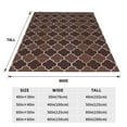 thumbnail image 3 of Balery Brown Gold Grid Manta de Felpa Suave y Acogedora – Cobija de Franela Aterciopelada para Cama, Lavable y Cálida para Sofá, Mascotas, Transpirable-50"x40", 3 of 7
