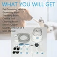 thumbnail image 2 of Pet Grooming Vacuum Kit, 5 in 1 Pet Grooming Vacuum & Dog Clippers, Large Dust Cup, 50dB Low Noise, 11KPA Powerful Dog Vacuum with 5 Grooming Tools and 4 Guard Combs, for Shedding Grooming Hair, 2 of 7