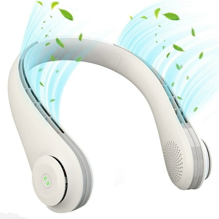

Neck Fans Portable Rechargeable Neck Fan Battery Operated Hanging Neck Sports Fan Bladeless Cooling Ergonable Neck Fan