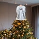 thumbnail image 1 of Muñeca con vestido de tela con alas rojas y doradas para adornar el árbol de Navidad | Adorno de ángel artesanal para decoración navideña | Estrella festiva de 30 x 18 x 15 cm, 1 of 5