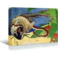 thumbnail image 1 of Rosework Framed Canvas Wall Art, 24x32 Inch, Japanese Painting Canvas Wall Katsushika Hokusai Picture Prints, Made In USA, 1 of 6