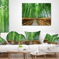 thumbnail image 4 of Designart Path to Bamboo Forest - Landscape Photography Throw Pillow - 18x18, 4 of 5