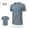 thumbnail image 4 of Gyexs Mens Quick Drying Swim Shirt Short Sleeve T Shirts UPF 50+ Athletic Running Gym Workout Tee Tops Grey, Size XXL, 4 of 5