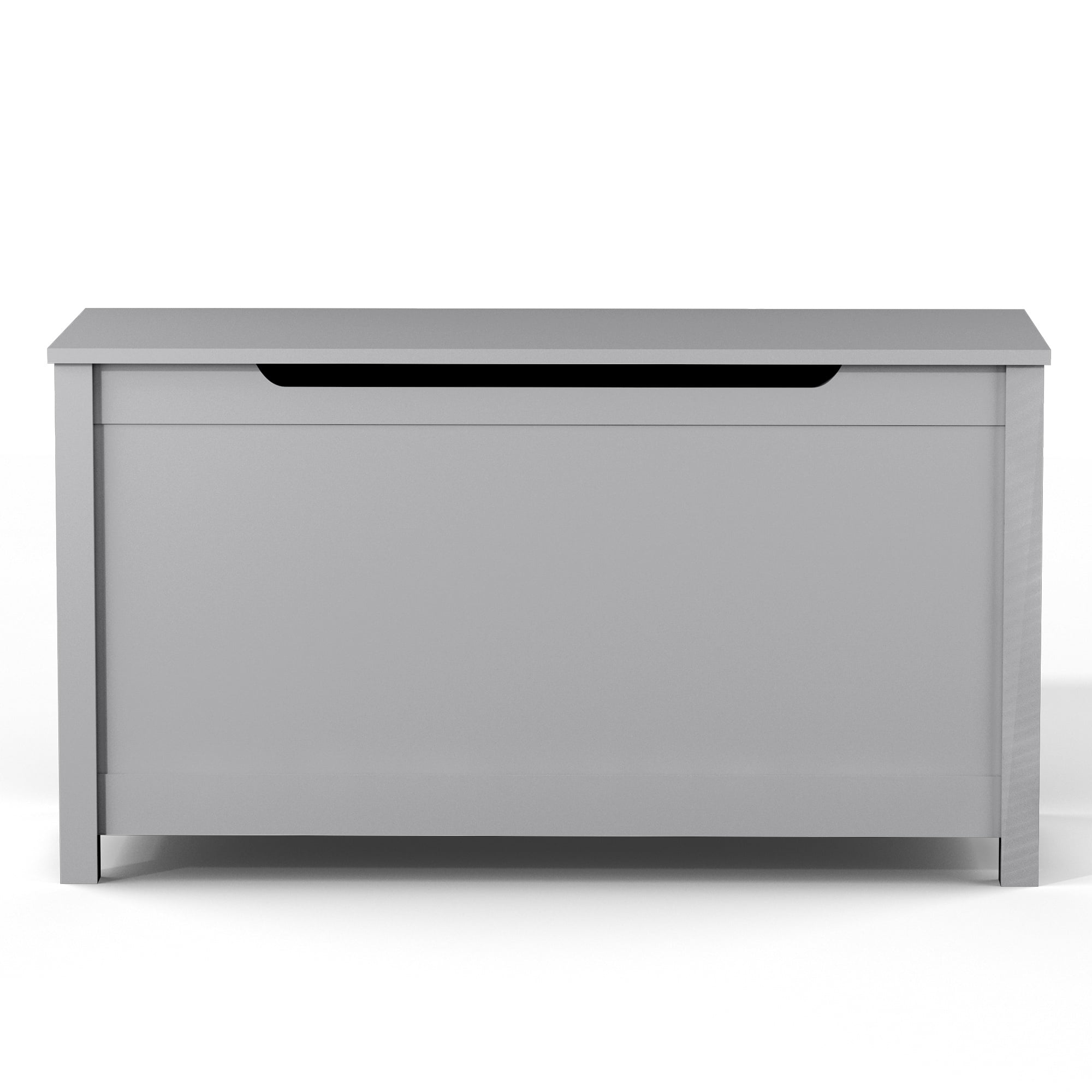 Aukfa Toy Chest Wooden Storage Bench Large Storage Trunk  for Boys Girls with Safety Hinged - Gray