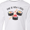 thumbnail image 4 of Inktastic Kawaii How I Roll Sushi Long Sleeve Youth T-Shirt, 4 of 5