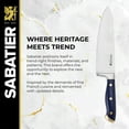 thumbnail image 5 of Sabatier 3 Piece Stainless Steel Triple Rivet Chef Knife Set Navy with Gold Accents, 5 of 11