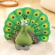 thumbnail image 1 of Una cosa Peluche de pavo real simulado de 32 cm de ancho y 25 cm de alto. Recuerdo de zoológico. Decoración de pantalla abierta de pavo real. Libro cognitivo de aves para niños. L Regalos vacaciones, 1 of 6