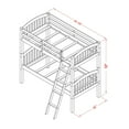 thumbnail image 5 of East West Furniture Verona 63" Wood Twin Bunk Bed with Guard Rails in Oak, 5 of 5