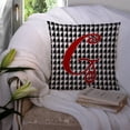 thumbnail image 3 of Letter G Initial Monogram - Houndstooth Black Fabric Decorative Pillow, 3 of 4