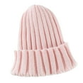 thumbnail image 4 of Gorros de punto de invierno, gorro de informal y acogedor, cálido y elástico, para niños, bebés, , de 6 a 12 Rosa claro, 4 of 8