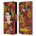 thumbnail image 1 of Head Case Designs Officially Licensed Frida Kahlo Red Florals Portrait Pattern Leather Book Wallet Case Cover Compatible with Samsung Galaxy S9, 1 of 6