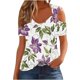 thumbnail image 1 of Blusas de Manga Corta para las Mujeres Sexy Frío Hombro Suéter Cuello en V Top Sólido, Blusas para las Mujeres Casual, 1 of 5