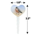 thumbnail image 6 of Robin Watercolor Northeastern Bird Heart Love Cupcake Picks Toppers Decoration Set of 6, 6 of 6