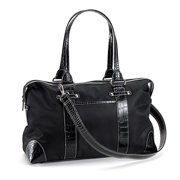 George - Faux Crocodile Diaper Tote Bag, Black
