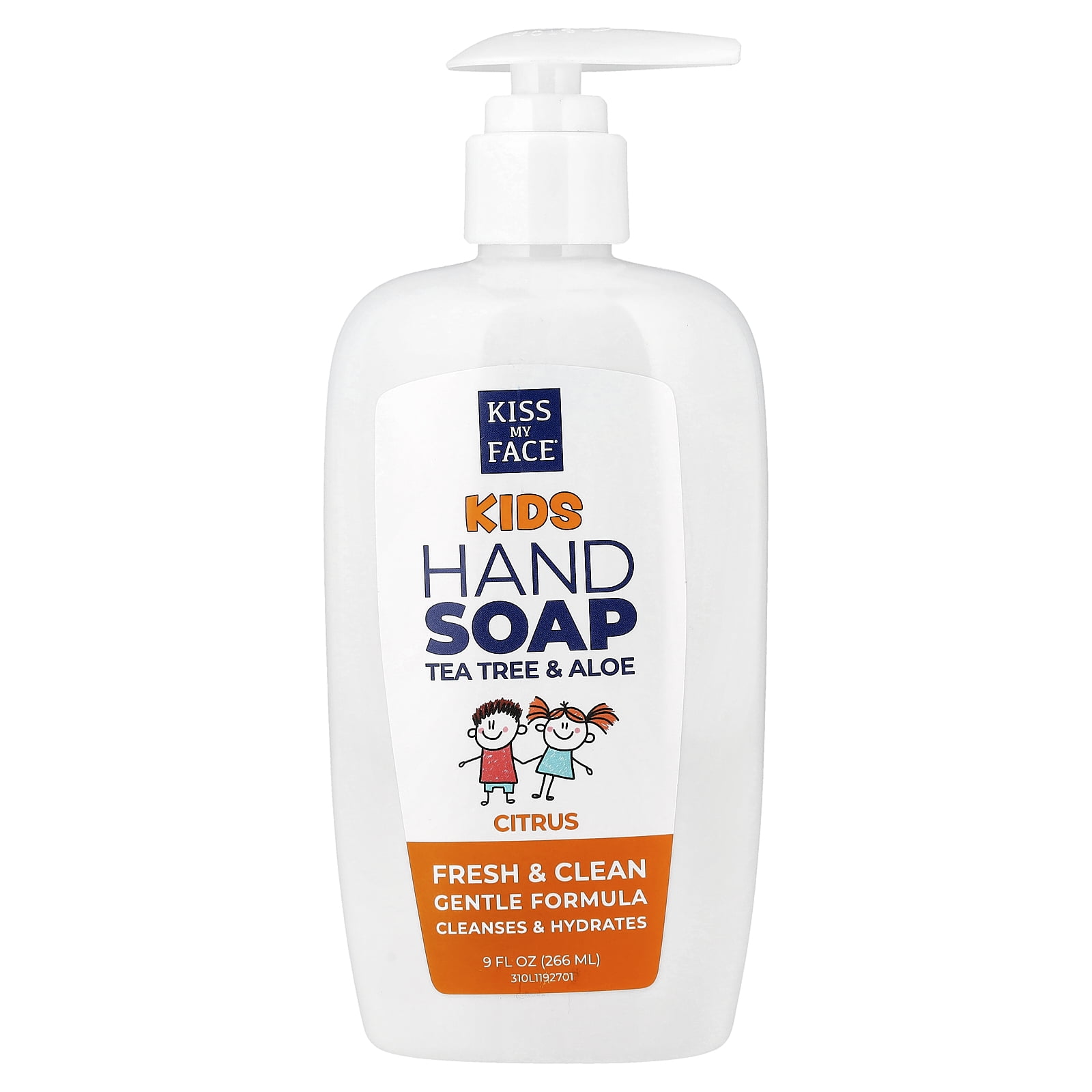 Kiss My Face Kids Tea Tree & Aloe Hand Soap, Citrus, 9 fl oz (266 ml)
