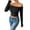 Black, variant on Tops for Women Long Sleeve Off Shoulder Solid Color Regular Blouse Black Womens Blouse