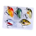 thumbnail image 1 of 5 uds Mini Crankbait Cola Cebo duro Swim cebo de pesca Artificial Estilo C, 1 of 8