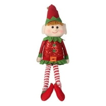 Christmas Elf Plush Toy - Long Leg Christmas Plush Doll 21.65 Inches/ 55 cm Elf Christmas Doll Standing Plush Toy for Holiday Winter Home Decoration
