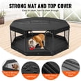 thumbnail image 4 of Parque infantil plegable para perros VEVOR, 8 paneles de metal, 60 x 60 cm, con accesorios, 4 of 9