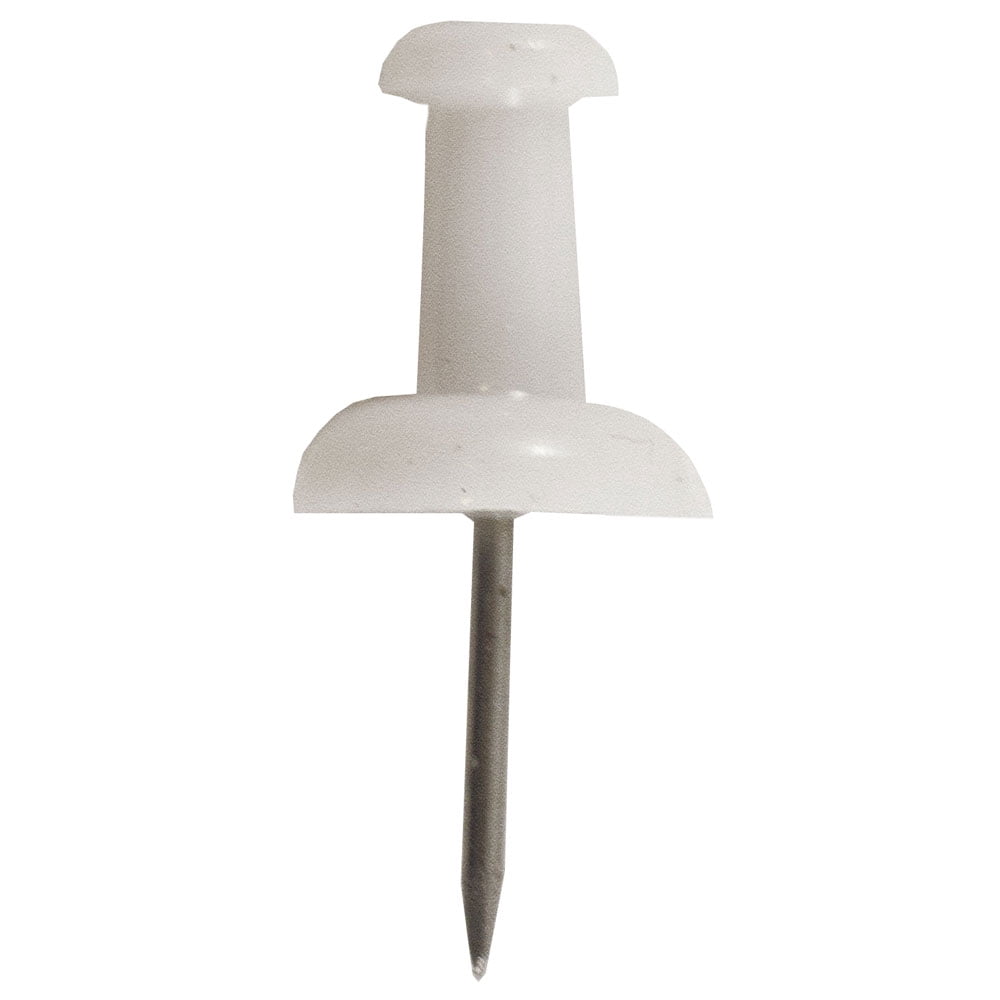 JAM Paper Push Pins, White, 2 Packs of 100