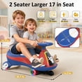 thumbnail image 4 of TOKTOO Kids Electric Ride On Car, 12V Wiggle Car with 2 Seats, Music, Flashing Wheels & LED Lights, Ride On Toy for Boys Girls Ages 3+, Red, 4 of 10