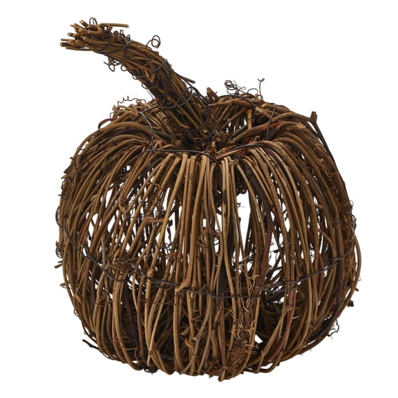 RUINIXCW Wicker Rattan Pumpkin Halloween Decorations Woven Pumpkin Halloween Pumpkin Lantern Decor Fall Harvest Decor Grapevine Pumpkin Thanksgiving Tabletop Centerpiece 5.91x7.87inch