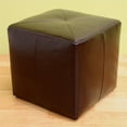 thumbnail image 2 of Bowery Hill Contemporary Hardwood Ottoman in Dark Brown, 2 of 2