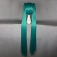 thumbnail image 4 of Unique Bargains Human Hair Wigs for Women 51" Wigs Long Hair with Wig Cap Deep Blue Gradient Green, 4 of 6