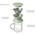 thumbnail image 6 of Buydeem Portable Pour Over Coffee Maker, BPA Free Food Grade Silicone Coffee Dripper Set with Stainless Steel Dual Mesh Filter, Perfect for Home, Travel, Outdoor 12 oz, 6 of 6