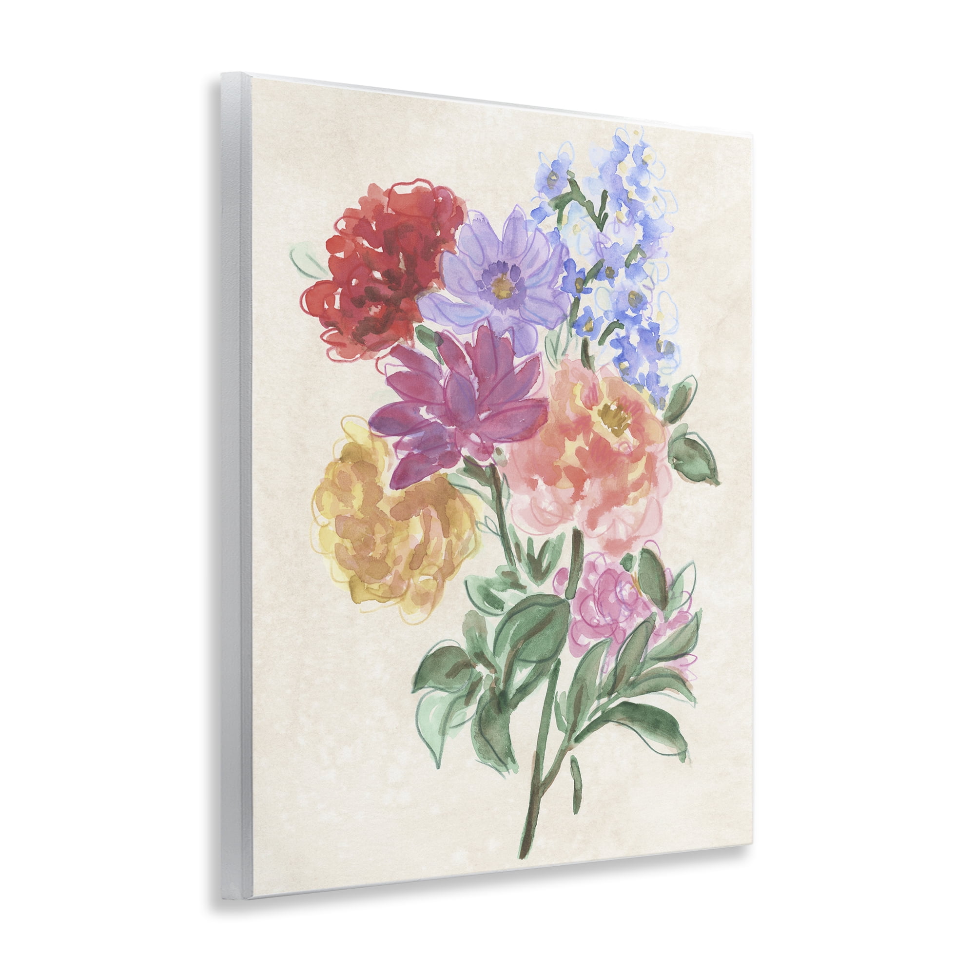 Stupell Industries Blooms On Parchment Wall Plaque Art, design by June Erica Vess