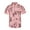Pink, variant on Beautiful Giant Flamingo Casual Button Down Shirts Short Sleeve Hawaiian Shirt for Men