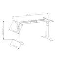 thumbnail image 3 of caesar hardware ab3-57c ergonomic 57-in 3 memory buttons led electric automatic height adjustable sit to stand work office desk with black legs, dark walnut, 3 of 10