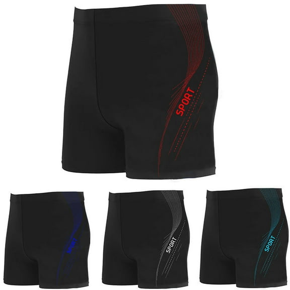 Jinhomg Mens Quick Dry Swimwear Trendy Sport Print Swim Shorts Big and Tall Comfy Elastic Waist Training Athletic Swimming Trunks Clearance Items for Men Blue XXL