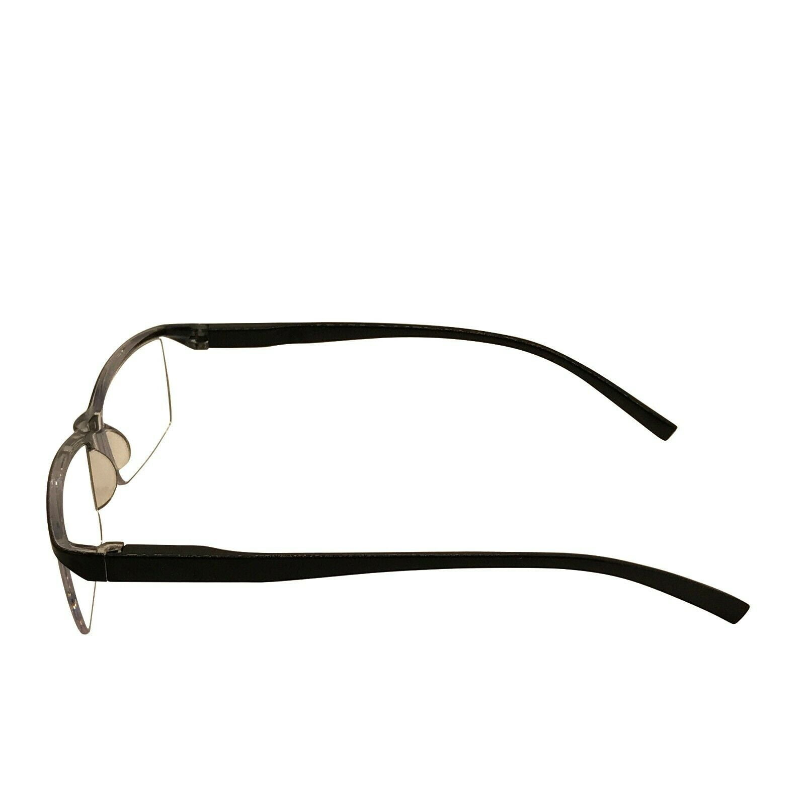 12 Packs Mens Rectangle Half Frame Reading Glasses Blue Light Blocking Black Spring Hinge Readers +2.75