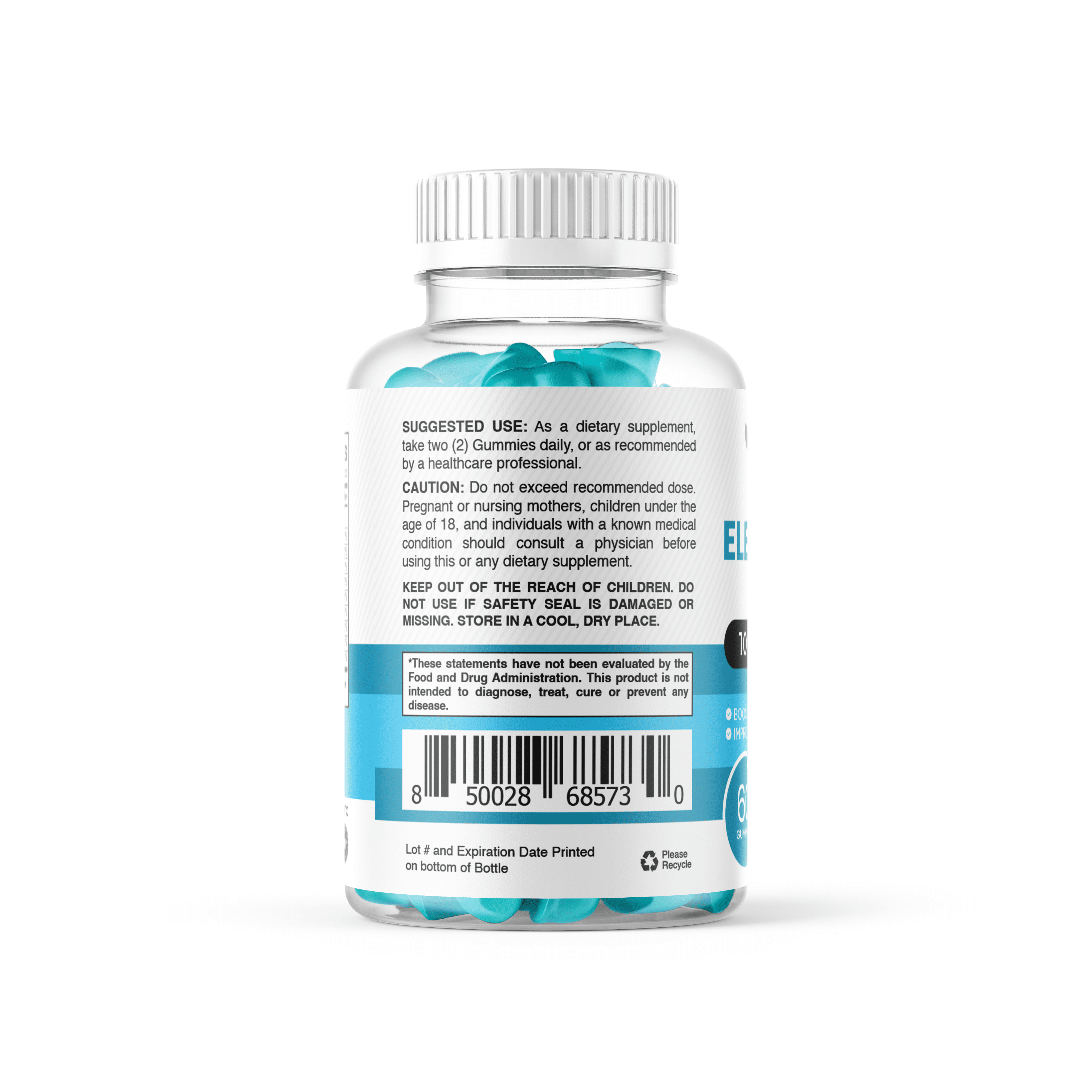 Healblend Electrolyte Gummies, Blueberry Flavor, Hydration Support for Stamina, Muscle Function & Recovery, 60 Count