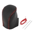 thumbnail image 1 of Cubierta de pomo de cambio de marchas Unique Bargains, protector de manija de cambio para Honda HR-V 23-24, cuero sintético negro y rojo, 1 pieza, antideslizante para automóvil, 1 of 1